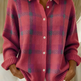 Tesa | Gemütlicher Karopullover Cardigan