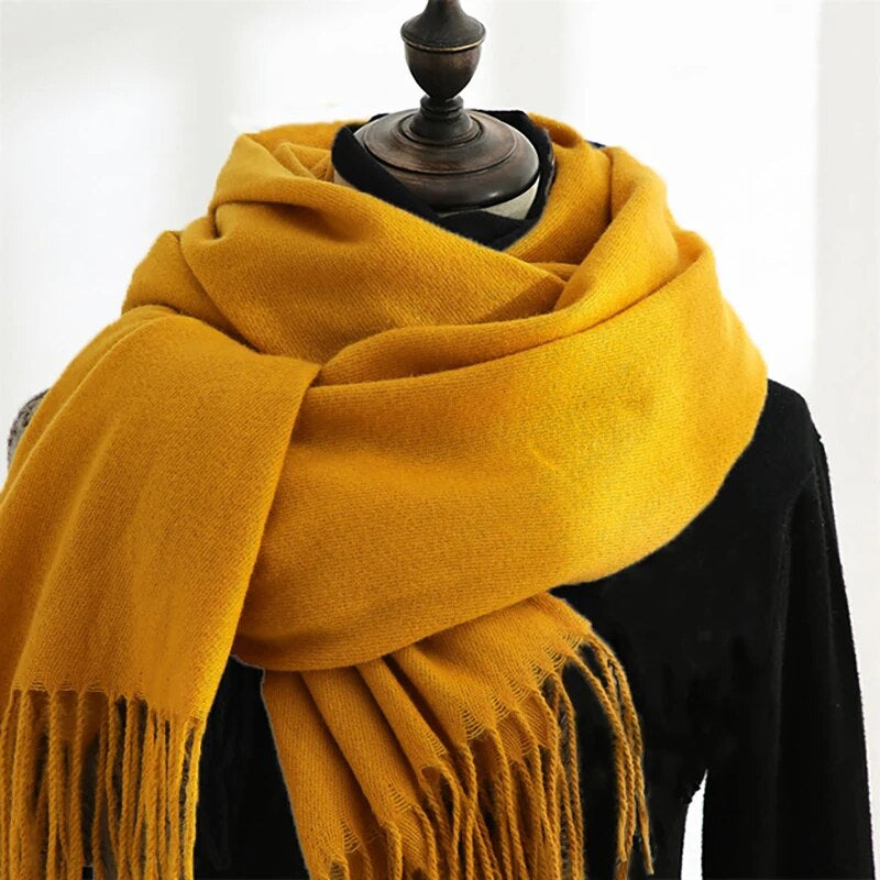 Designer-Schal mit Quasten | Warmer und weicher Kaschmir