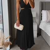 Sanne | Schickes Satin-Midi-Kleid mit eleganten Falten