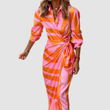 Cecilia™ Schickes Gestreiftes Kleid