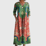 Tara™ - Vintage Floral Maxi Kleid