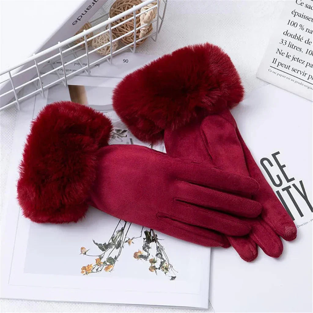 Winterhandschuhe mit Kunstfell