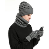3-teiliges Winterset mit Mütze, Handschuhen und Schal