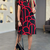 Ellanore - Polo Kleid mit geometrischem Druck