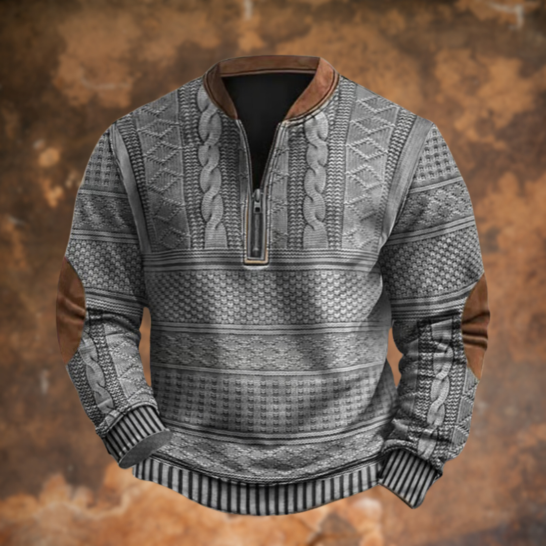 Ford™ - Texturierter Halb-Zip Pullover
