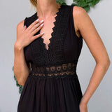 Stella™ - Bequemes V-Ausschnitt Spitzen-Topkleid