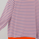 Amelia | Damen übergroß Gestreifter Pullover mit langen Ärmeln