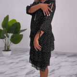 Tilly - Gepunktetes Schichtenkleid