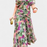 Alondra™ | V-Ausschnitt Langes Floral-Maxikleid