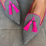 SPITZ LOAFER MIT FLUO FRANSEN