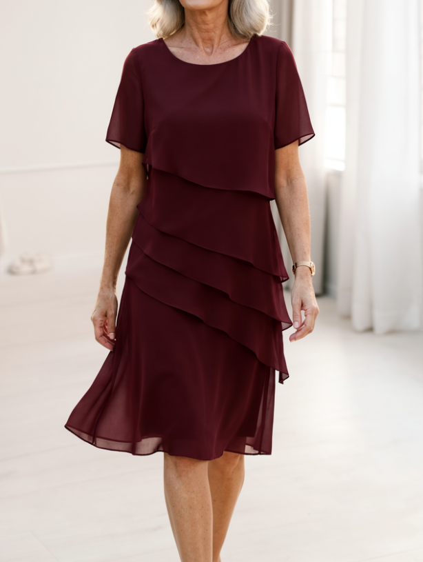 Linda | Elegantes Komfort-Rüschendress