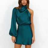Eline | Satin-Schulterkleid