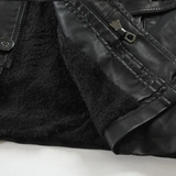 Elegante Lange Leder Bikerjacke