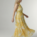 Sylin | Gathered Halter Midi Kleid
