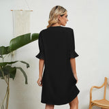 Alina™ | Elegantes V-Ausschnitt Kleid