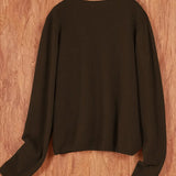 Eugenia | Damen Rundhals-Cardigan mit Knöpfen und Tasche