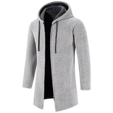 Elias - Mittellange Herrenjacke Mit Kapuze Und Wattiertem Fleece