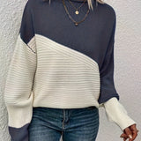Zelda™ - Eleganter Color Block Pullover