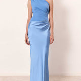 Anita™ | Schickes Ein-Schulter-Falten-Maxi-Kleid für Partys