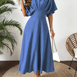 Damen Midikleid mit V-Ausschnitt