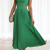 Quincy | Midi-Kleid mit Cut-Out und Taschen