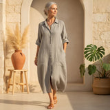 Paige - Knopf-Breeze Kleid