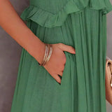 Emilia™ - Halter Ruffle Maxi Kleid