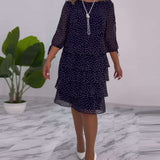 Tilly - Gepunktetes Schichtenkleid