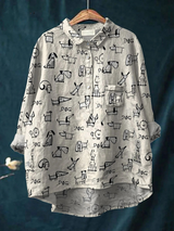 Rose | Legere Bluse mit niedlichem Hundeprint