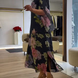 Leichtes Maxikleid mit floralem Druck für ultimativen Komfort