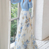 Jewel – Langes Kleid mit Floralprint