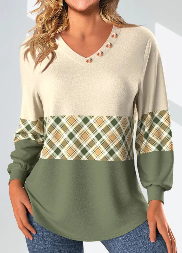 Annelie | Pullover mit Karodetail