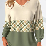 Annelie | Pullover mit Karodetail