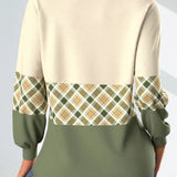 Annelie | Pullover mit Karodetail