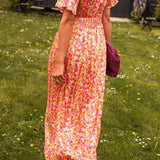 Pauline – Langes Kleid mit Blumenmuster