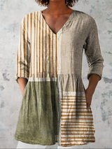 Brunhilde | Lange Bluse mit V-Ausschnitt