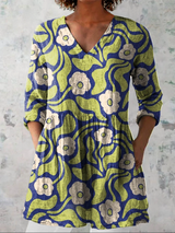 Evelin | Lange Bluse mit V-Ausschnitt