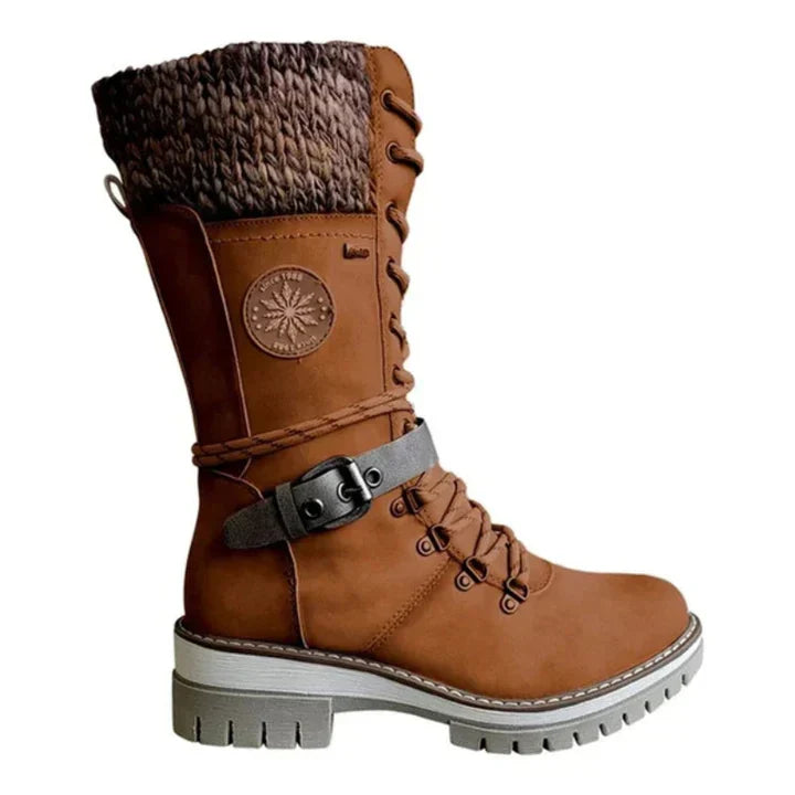 FrostLuxe™ - Wasserdichte Schnürstiefel in Wadenlänge
