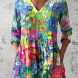 Maelle | Lange Bluse mit V-Ausschnitt