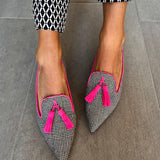 SPITZ LOAFER MIT FLUO FRANSEN