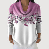 ALORA – Pullover mit floralem Muster und Cowl-Neck
