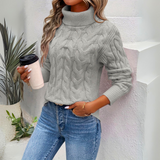 Charlotte - Warmer Gestrickter Damen Rollkragenpullover