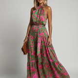 Rowen | Drapiertes Halter-Midi-Kleid