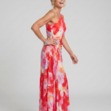 Taya | Ein Schulter Plissiertes Midi Kleid