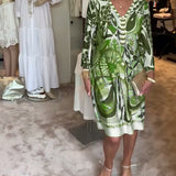 Moonie - Kleid mit Sonnenstrahlen-Druck