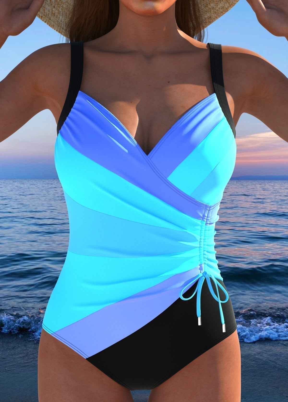 Éloria – Eleganter Badeanzug mit buntem Muster