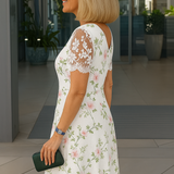 Essy | Midi-Kleid mit Spitzenbesatz