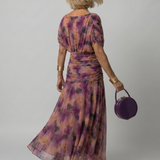 Calen | Elegantes Off-Shoulder-Midi-Kleid mit fließendem Design
