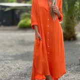 Bianca™ - Bequemes italienisches Baumwollkleid