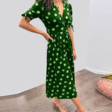 Bellamy - V-Ausschnitt Kleid mit Pünktchen